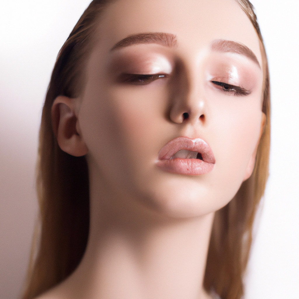 화이트 배경의 모델 헤드샷