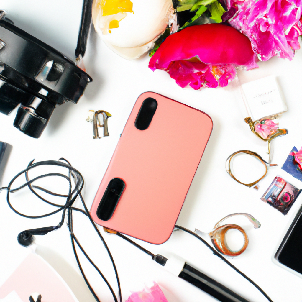 화이트 배경 위 제품 플랫레이